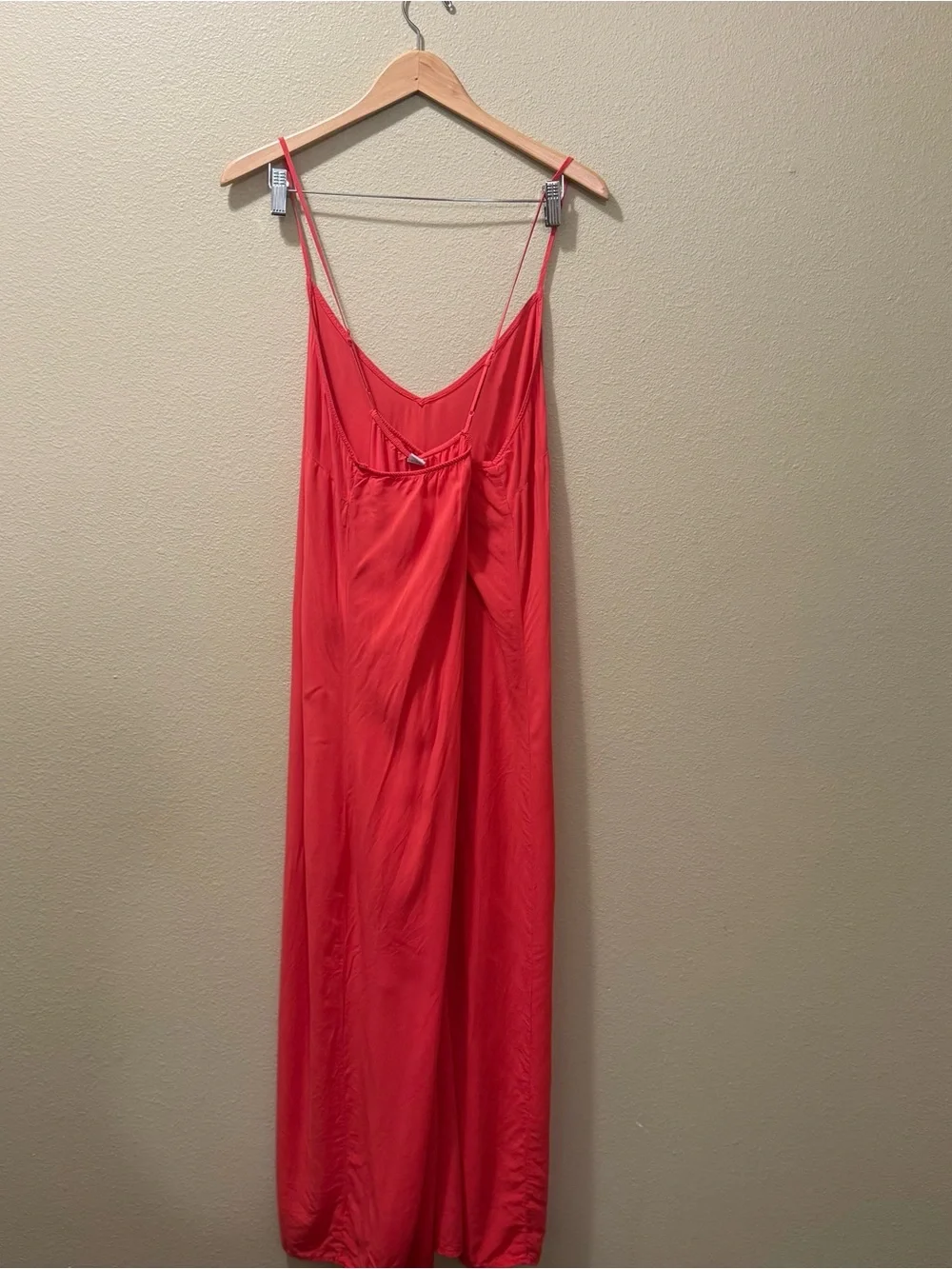 Women’s XXL Old Navy Coral Flowy Spaghetti Strap Long Shift Maxi Dress